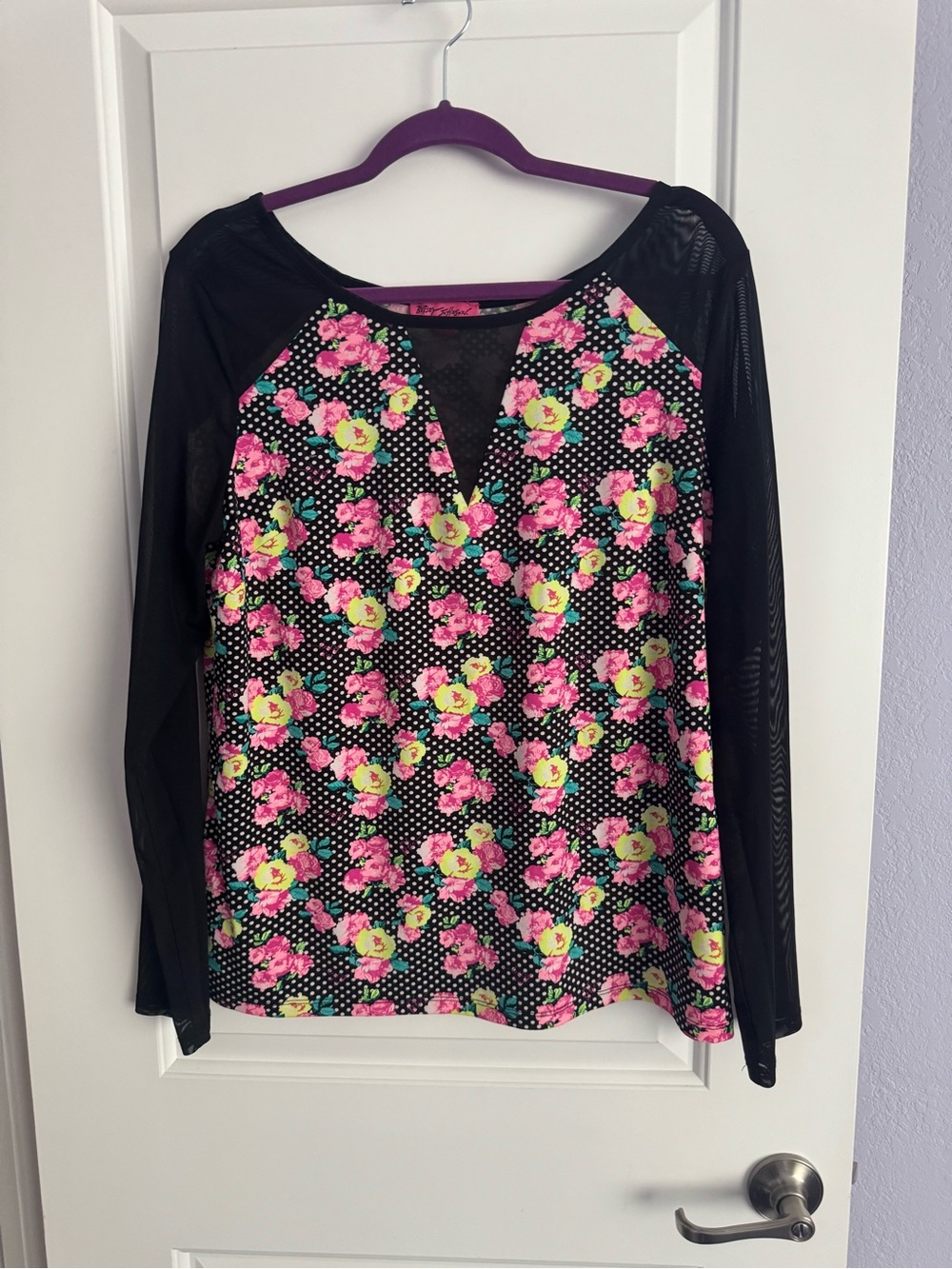 B JOHNSON, part mesh, XL, like new